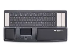 Mousetrapper Advance 2.0+ - Sentral pekeenhet ergonomisk - 6 knapper - kablet - USB - svart med hvite aksenter - med Mousetrapper Type Keyboard