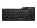 HP 475 - Tastatur - dobbelmodus, multi-enhets, kompakt, 2-sonersoppsett, lavprofils tastebevegelse, 12 programmerbare knapper tr&#229;dl&#248;s - 2.4 GHz, Bluetooth 5.3 - Pan Nordic - kullsort