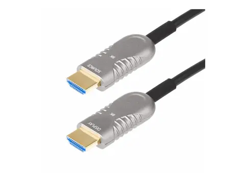 StarTech.com 50ft (15.2m) HDMI 2.1 Hybrid Active Optical Cable (AOC), CMP, Plenum Rated, 8K Ultra High Speed HDMI Fiber Optic Cable, 48Gbps, 8K 60Hz/4K 120Hz, HDR10+/FRL/TMDS/eARC CMP In Wall HDMI 2.1/2.0 Cord (8K-A-50F-HDMI-CABLE) - Ultra High Speed - HDMI-kabel - HDMI hann til HDMI hann - 15.2 m - hybridkobber / fiberoptikk - svart - 4K 120 Hz st&#248;tte, 4K 60Hz st&#248;tte, 8K 60Hz st&#248;tte, Active Optical Cable (AOC)