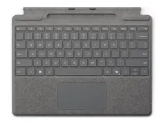 Microsoft Surface Pro Keyboard - Tastatur med styrepute, akselerometer, lagrings- og ladebakke for Surface Slim Pen 2 - platina - for Surface Pro 10 for Business