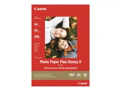 Canon Photo Paper Plus Glossy II PP-201 - H&#248;yblank 270 mikroner - 100 x 150 mm - 260 g/m&#178; - 5 ark fotopapir - for PIXMA iP2600, iP2700, iP3500, iP4500, iX7000, MG8250, MP220, MP520, MX7600, MX850, TS7450