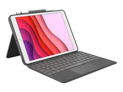 Logitech Combo Touch - Tastatur og folioveske med styrepute - bakbelysning - Apple Smart connector - QWERTY - Nordisk (dansk/finsk/norsk/svensk) - grafitt - for 13-inch iPad Pro (M4)