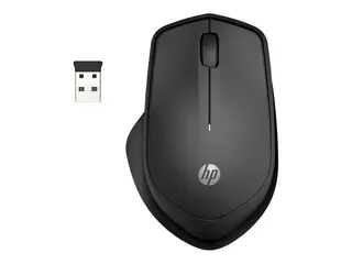 HP 285 Silent - Mus - ergonomisk - optisk tr&#229;dl&#248;s - 2.4 GHz - USB tr&#229;dl&#248;s mottaker