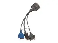 HPE - Kabelsett for video / USB / seriell 36-pins SUV-kontakt (hann) til USB, DB-9, HD-15 (VGA) - for ProLiant SL230s Gen8, SL250s Gen8, SL270s Gen8, XL220a Gen8, XL230k Gen10, XL270d Gen9