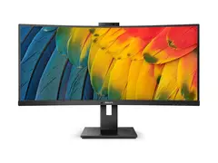 Philips 34B1U5600CH - 5000 Series - LED-skjerm kurvet - USB - 34&quot; - 3440 x 1440 WQHD @ 120 Hz - VA - 350 cd/m&#178; - 3000:1 - 4 ms - HDMI, DisplayPort, USB-C - h&#248;yttalere - teksturert svart