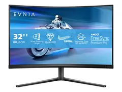 Philips Evnia 5000 32M2C5500W - LED-skjerm gaming - kurvet - 32&quot; (31.5&quot; synlig) - 2560 x 1440 QHD @ 240 Hz - VA - 500 cd/m&#178; - 4000:1 - DisplayHDR 400 - 0.5 ms - 2xHDMI, 2xDisplayPort - m&#248;rk skifer