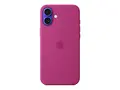 Apple - Baksidedeksel for mobiltelefon MagSafe-samsvar - silikon - Fuchsia - for iPhone 16 Plus