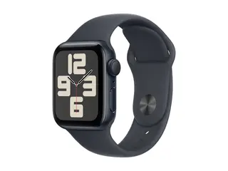 Apple Watch SE (GPS) - 2. generasjon - 40 mm midnattsaluminium - smartklokke med sportsb&#229;nd - fluorelastomer - midnatt - b&#229;ndbredde: S/M - 32 GB - Wi-Fi 4, Bluetooth - 26.4 g