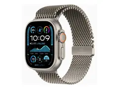 Apple Watch Ultra 2 - 49 mm - natural titanium smartklokke med fint strikket l&#248;kke - b&#229;ndbredde: M - 64 GB - LTE, Wi-Fi 4, UWB, Bluetooth - 4G - 61.4 g