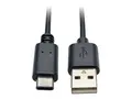 Eaton Tripp Lite Series USB-A to USB-C Cable, USB 2.0, (M/M), 3 ft. (0.91 m) USB-kabel - 24 pin USB-C (hann) til USB (hann) - USB 2.0 - 91.4 cm - formst&#248;pt - svart