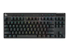 Logitech G PRO X - Tastatur - uten nummertastatur bakgrunnsbelyst - Bluetooth, 2.4 GHz - tastsvitsj: GX Red Linear - svart