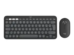 Logitech Pebble 2 Combo - Tastatur- og mussett tr&#229;dl&#248;s - Bluetooth LE - tonalhvit