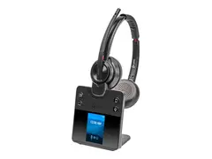 Poly Savi 8420 Office - Savi 8400 series hodesett - on-ear - DECT / Bluetooth - tr&#229;dl&#248;s - aktiv st&#248;ydemping - svart