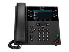 Poly VVX 450 - VoIP-telefon - treveis anropskapasitet SRTP, SIP, SDP - 12 linjer - svart