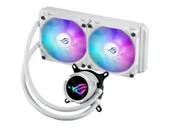 ASUS ROG STRIX LC III 240 ARGB White Edition - v&#230;skekj&#248;lesystem for prosessor - Radiatorst&#248;rrelse: 240 mm - (for: AM4, LGA1200, LGA1700, AM5, LGA115x Socket) - kobber - 120 mm - hvit