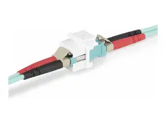 StarTech.com LC to LC Coupler, LC Fiber Coupler, LC/UPC Keystone Jack, Fiber Optic LC Keystone Coupler for Patch Panel LC to LC Duplex (DMFKSLCLCCOUPLER) - nettverkkopler - hvit