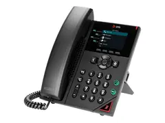 Poly VVX 250 - VoIP-telefon - treveis anropskapasitet SRTP, SIP, SDP, RTP - 4 linjer - svart - statslig GSA - TAA-samsvar