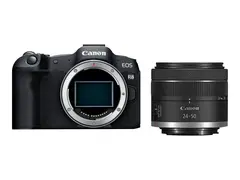 Canon EOS R8 - Digitalkamera - speill&#248;st 24.2 MP - Full Frame - 4K / 60 fps - 2optisk x-zoom RF 24-50 mm F4.5-6.3 IS STM-objektiv - Wi-Fi, Bluetooth - svart