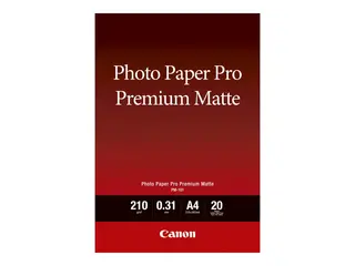 Canon Pro Premium PM-101 - Glatt matt - 310 mikroner A4 (210 x 297 mm) - 210 g/m&#178; - 20 ark fotopapir - for PIXMA PRO-1, PRO-10, PRO-100