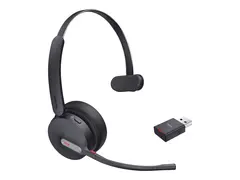 Yealink WH64 Hybrid Mono - Hodesett on-ear - DECT / Bluetooth - tr&#229;dl&#248;s - USB-C, USB-A via DECT adapter - Certified for Microsoft Teams