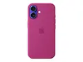 Apple - Baksidedeksel for mobiltelefon - MagSafe-samsvar silikon - Fuchsia - for iPhone 16