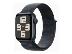 Apple Watch SE (GPS) - 2. generasjon - 40 mm midnattsaluminium - smartklokke med sportssl&#248;yfe - myk dobbeltlagsnylon - ink - h&#229;ndleddst&#248;rrelse: 130-200 mm - 32 GB - Wi-Fi 4, Bluetooth - 26.4 g