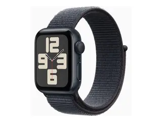 Apple Watch SE (GPS) - 2. generasjon - 40 mm midnattsaluminium - smartklokke med sportssl&#248;yfe - myk dobbeltlagsnylon - ink - h&#229;ndleddst&#248;rrelse: 130-200 mm - 32 GB - Wi-Fi 4, Bluetooth - 26.4 g