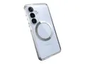 Speck Presidio Perfect-Clear Magnet - Baksidedeksel for mobiltelefon gummi - blank, krom - for Samsung Galaxy S25