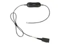 Jabra GN1216 - Hodetelefonkabel - Quick Disconnect plugg til RJ-9 hann 80 cm - for Avaya one-X Deskphone Edition 96XX; Jabra GN 2000, GN2000; BIZ 2400, 2400 3in1, GN2000