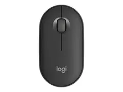 Logitech Pebble Mouse 2 M350s - Mus optisk - 3 knapper - tr&#229;dl&#248;s - Bluetooth 5.2 LE - tonal grafitt