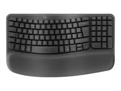 Logitech Ergo Series - Tastatur - med polstret h&#229;ndleddst&#248;tte tr&#229;dl&#248;s - Bluetooth LE - QWERTY - grafitt