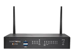 SonicWall TZ Series (Gen 7) TZ270W - Sikkerhetsapparat med 2 &#229;r Essential Protection Service Suite + 1 &#229;rs EPSS (med gyldig konkurranseinformasjon gitt) - 1GbE - Wi-Fi 5 - 2.4 GHz, 5 GHz - reklame - skrivebord