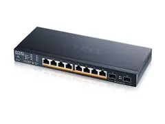 Zyxel XMG1915 Series XMG1915-10EP Switch - administrert, NebulaFLEX-sky - L3 Lite - smart - 8 x 100/1000/2.5G (PoE++) + 2 x Gigabit SFP / 10 Gigabit SFP+ - rackmonterbar - PoE++ (130 W)