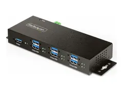 StarTech.com 7-Port Managed USB Hub with 7x USB-A, Heavy Duty with Metal Industrial Housing, ESD &amp; Surge Protection, Wall/Desk/Din-Rail Mountable, USB 3.0/3.1/3.2 Gen 1 5Gbps Hub - 6 x USB 3.2 Gen 2 + 1 x USB 3.2 Gen 1 - veggmonterbar, stasjon&#230;r, DIN-skinnemonterbar - TAA-samsvar