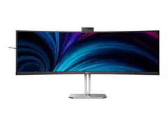 Philips 49B2U6900CH - 6000 Series - LED-skjerm kurvet - USB - 49&quot; (48.8&quot; synlig) - 5120 x 1440 Dual Quad HD @ 75 Hz - VA - 450 cd/m&#178; - 3000:1 - DisplayHDR 400 - 4 ms - 2xHDMI, DisplayPort, 2xUSB-C - h&#248;yttalere - svart stoff