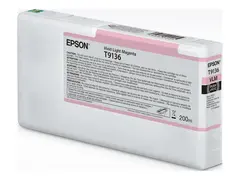 Epson T9136 - 200 ml - livlig lys magenta original - blekkpatron - for SureColor SC-P5000 STD Spectro, SC-P5000 Violet, SC-P5000 Violet Spectro