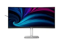 Philips 34B2U5600C - 5000 Series LED-skjerm - kurvet - USB - 34&quot; - 3440 x 1440 WQHD @ 120 Hz - VA - 300 cd/m&#178; - 4000:1 - 4 ms - 2xHDMI, DisplayPort, USB-C - h&#248;yttalere - koksgr&#229;