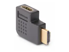 StarTech.com Right Angle HDMI 2.0 Adapter, 90-Degree HDMI Port Saver, M/F High Speed - HDMI-adapter - HDMI hann til HDMI hunn h&#248;yrevinklet - svart - 4K 60Hz st&#248;tte, toretnings, passiv