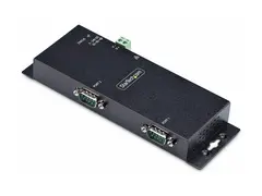 StarTech.com 2P Serial to Ethernet Adapter, IP LAN to RS232 DB9 Converter Enhetsserver - 2 porter - 100Mb LAN, RS-232 - vegg- / DIN-skinnemonterbar - TAA-samsvar