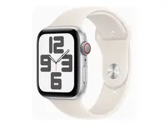 Apple Watch SE (GPS + Cellular) 2. generasjon - 44 mm - stjernelysaluminium - smartklokke med sportsb&#229;nd - fluorelastomer - stjernelys - b&#229;ndbredde: M/L - 32 GB - LTE, Wi-Fi 4, Bluetooth - 4G - 33 g