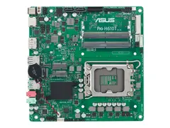 ASUS Pro H610T-CSM - Hovedkort mini-ITX - LGA1700-sokkel - H610 Chipset - USB 3.2 Gen 1, USB 3.2 Gen 2 - Gigabit LAN - innbygd grafikk (CPU kreves) - HD-lyd (8-kanalers)