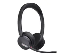 Yealink BH70 Dual - Hodesett - on-ear Bluetooth - tr&#229;dl&#248;s - USB-C via Bluetooth-adapter - svart - Certified for Microsoft Teams