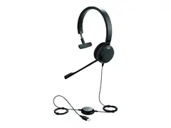 Jabra Evolve 30 II UC Mono - Hodesett on-ear - kablet - USB-C, USB-A - lydisolerende - Alcatel-Lucent Certified, Avaya Certified, Certified for Microsoft Teams, Cisco Certified, Unify Certified