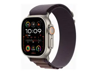 Apple Watch Ultra 2 - 49 mm - titan - smartklokke med Alpine Loop tekstil - indigo - b&#229;ndbredde: M - 64 GB - LTE, Wi-Fi, Bluetooth, UWB - 4G - 61.4 g