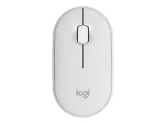 Logitech Pebble Mouse 2 M350s - Mus optisk - 3 knapper - tr&#229;dl&#248;s - Bluetooth 5.2 LE - tonalhvit