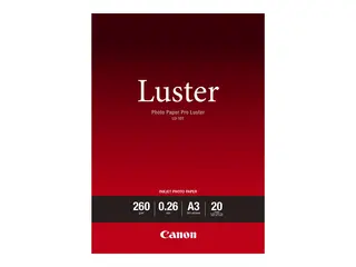 Canon Photo Paper Pro Luster LU-101 - Glans 260 mikroner - A3 (297 x 420 mm) - 260 g/m&#178; - 20 ark fotopapir - for PIXMA PRO-1, PRO-10, PRO-100