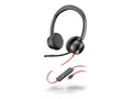 Poly Blackwire 8225 - Blackwire 8200 series hodesett - on-ear - kablet - aktiv st&#248;ydemping - USB-C - svart - Certified for Microsoft Teams, UC-sertifisert