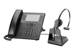 Poly VVX 450 - VoIP-telefon - treveis anropskapasitet SIP, SRTP, SDP - 12 linjer - svart - statslig GSA - TAA-samsvar