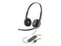 Poly Blackwire C3220 UC - Blackwire 3200 Series hodesett - on-ear - kablet - USB-A - svart - Certified for Skype for Business, Avaya Certified, Cisco Jabber Certified