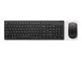 Lenovo - Tastatur- og mussett - tr&#229;dl&#248;s 2.4 GHz - QWERTY - USA med eurosymbol - svart